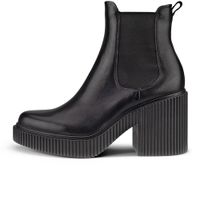 Botine business dama ECCO Fluted Heel (Black)