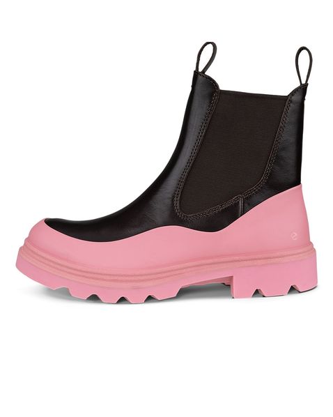 Ghete casual dama ECCO Grainer W (Brown / Pink)