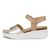 Sandale casual dama ECCO Flowt Wedge Cork (Metallics / Pure white gold)