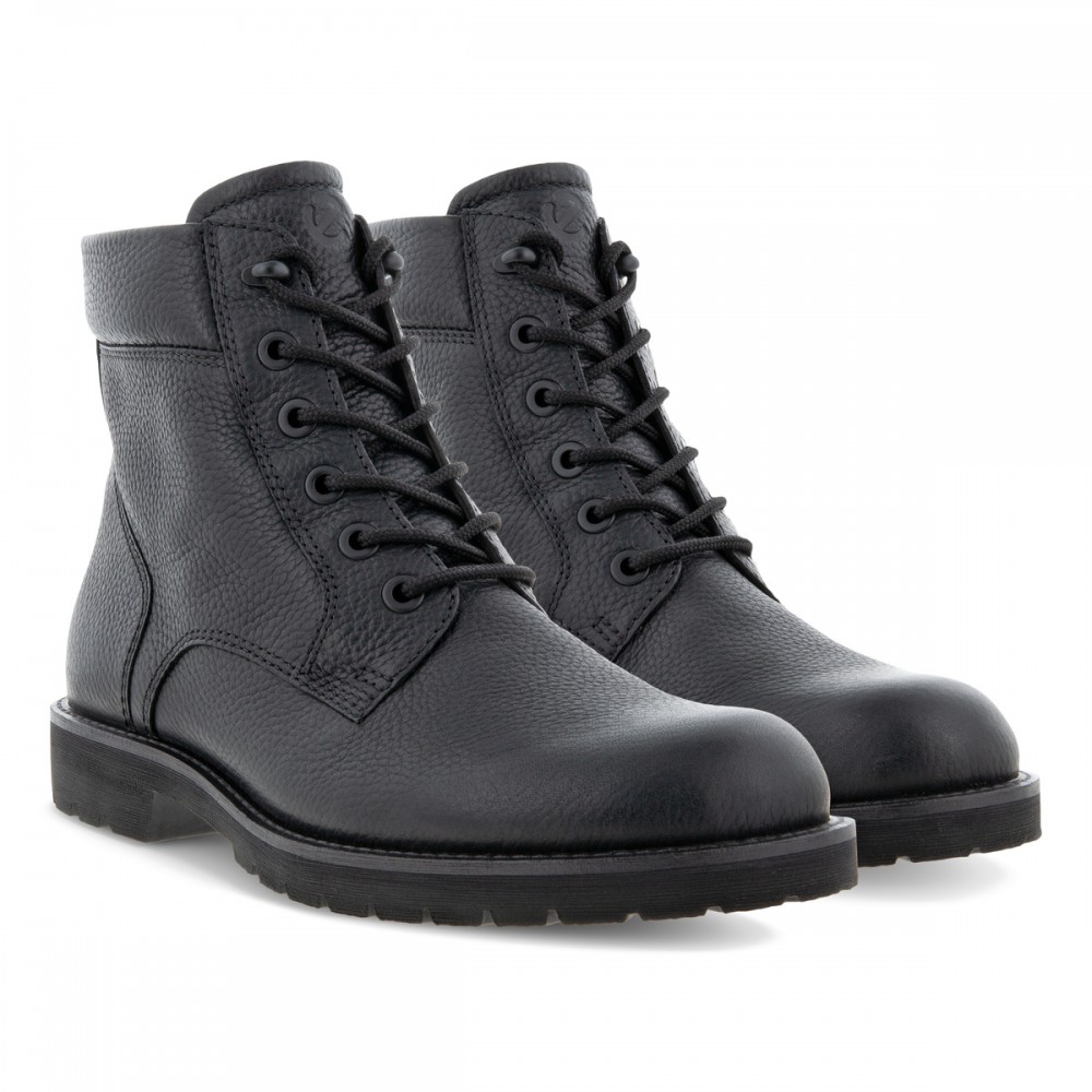 Ghete casual barbati ECCO Jamestown Black CASUAL GHETE Barbati