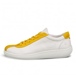 Pantofi casual dama ECCO Soft Zero W (White / Yellow)