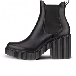 Botine business dama ECCO Fluted Heel (Black)