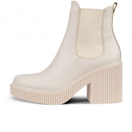 Botine business dama ECCO Fluted Heel (Beige)