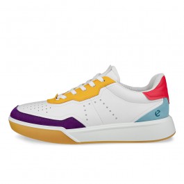 Pantofi casual dama ECCO Street Court W (White / Multicolor)