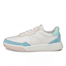 Pantofi casual dama ECCO Street Court W (White / Aquatic)