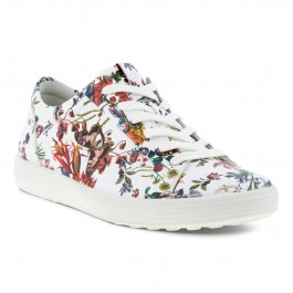 Pantofi casual dama ECCO Soft 7 W (White / Floral)