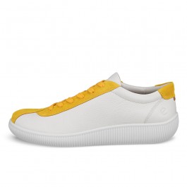 Pantofi casual barbati ECCO Soft Zero M (White / Yellow)