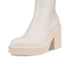 Botine business dama ECCO Fluted Heel W (Beige / Limestone)