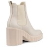 Botine business dama ECCO Fluted Heel (Beige)