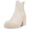 Botine business dama ECCO Fluted Heel (Beige)