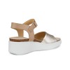Sandale casual dama ECCO Flowt Wedge Cork (Metallics / Pure white gold)