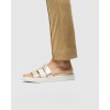 Sandale casual dama ECCO Flowt Wedge LX W (White / Gold Metallic)