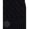 Caciula casual dama ECCO Pattern Pompom Beanie (Black)