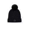 Caciula casual dama ECCO Pattern Pompom Beanie (Black)